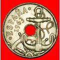 Ⰶ GENERALISSIMO FRANCO (1947-1975): SPAIN★ 50 C...