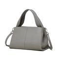 Women Genuine Leather Handbag Grey