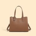 Genuine Leather Women Shoulder Crossbody Bag Brown
