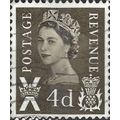 SCOTLAND, Queen Elizabeth Machin, dark brown 1968, 4d, #3