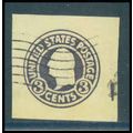 Used U437 2c George Washington Fine Cut Square ...