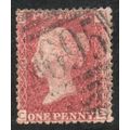 Sg43 1d red plate 148 fine used " C B " (REDS)