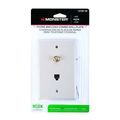 Monster Cable Phone/Coax Combo Wall Plate 4 Con...