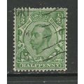 GB 1912 KGV 1/2 Green Downey head Wmk 103. ( T53 )