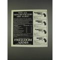 1982 Freedom Arms Revolver Ad - FA-LM FA-SM FA-L FA-S