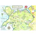 United Kingdom; land map; North Wales