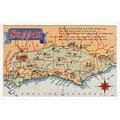 Sussex Map Postcard 8207