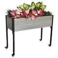 Mobile Elevated Gray and Black Wood Metal Raise...