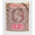 LEEWARD ISLANDS 1903 ONE PENNY KE7 SG21 USED MO...