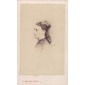VICT. CDV PHOTO -YOUNG LADY, LONG HAIR BY W. NE...