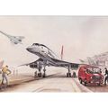 Artist Drawn British Airways Concorde Postcard ...