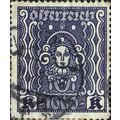AUSTRIA, Woman's head, blue-violet 1922, 1000kr