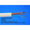White Flat TWIN & EARTH CABLE SOCKETS SPUR RING...