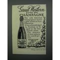 1908 Great Western Extra Dry Champagne Ad