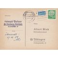 Germany 1954 10pf+2pf Duisburg to Tubingen Post...