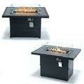 Black Fire Table Wicker / Aluminum 55,000 BTU P...