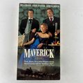 Maverick VHS Video Tape Mel Gibson, Jodie Foste...