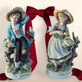2 Vintage Napcoware Porcelain 8" Country Hillbi...