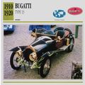 Collectors Club card. Classic Cars. Bugatti Typ...