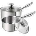 MICHELANGELO 2 Piece Stainless Steel Saucepan S...
