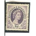 Rhodesia & Nyasaland 1954 9d Violet Used SG 8 S...