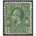 Turks & Caicos Islands 1928 SG176 1/2d Green Mo...