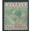 Cyprus 1904 SG62 1/2pi Green & Carmine Fine Use...