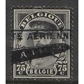 BELGIUM 1934 KING ALBERT MORNING STAMP 75c BLAC...