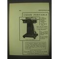 1922 Union 6 inch Jointer Ad - Union Portable