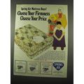 1975 Spring Air Postur-Center Mattresses Ad - Firmness
