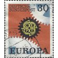 GERMANY, Europa, CEPT, Cogs, orange & blue 1967...
