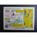 Stratford On Avon, Warwickshire Map Postcard