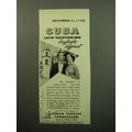 1950 Cuban Tourist Commission Ad - Cuba Latin V...