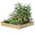4 ft x 4 ft Cedar Wood Raised Garden Bed - Made...