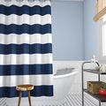 72 x 70 inch Polyester Navy Blue White Nautical...