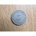 1906j 5 Pfennig Germany Empire Coin