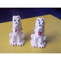 Old Vintage Walt Disney Pluto Salt & Pepper Sha...