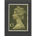 GREAT BRITAIN 1977 SG 1026 £1 YELLOW GREEN FINE...