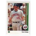 1989 Upper Deck Kent Hrbek baseball card #213 –...