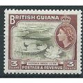 British Guiana 1954 SG333 3c Brown-Olive & Red-...
