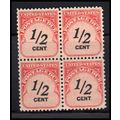 J88 1/2c Postage Due Fine MNH Blk/4 O7066