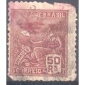 Brazil 1929 - 50r reddish purple - "Aviation" -...