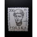Poland 1986 - Man's Head, white paper - CTO