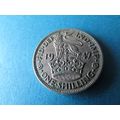 1947 GEORGE VI ENGLISH SHIELD ONE SHILLING - CO...