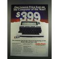 1984 Radio Shack Model 100 Computer Ad - Lowest Price