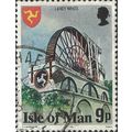 ISLE O MAN, Laxey Wheel, blue 1978, 9p, #3