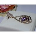 Estate 4.75ctw pear Rose Quartz, Amethyst &Garn...
