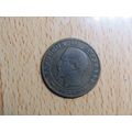 France 1854B Napoleon III 5 Centimes Coin