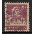 SWITZERLAND 1914 WILLIAM TELL 20c PURPLE on BUF...