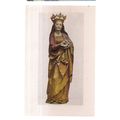 A VIRGIN SAINT painted and gilded wood used vin...